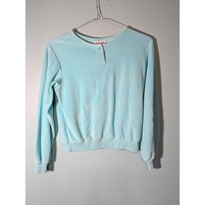 Marc Perry Women's turquoise shirt PTP is 18.5"